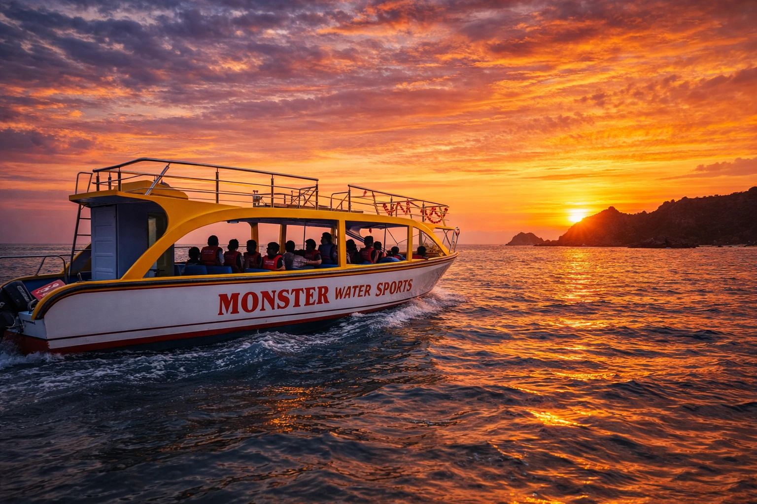 Sunset Boat Ride Gokarna Monster Water Sports